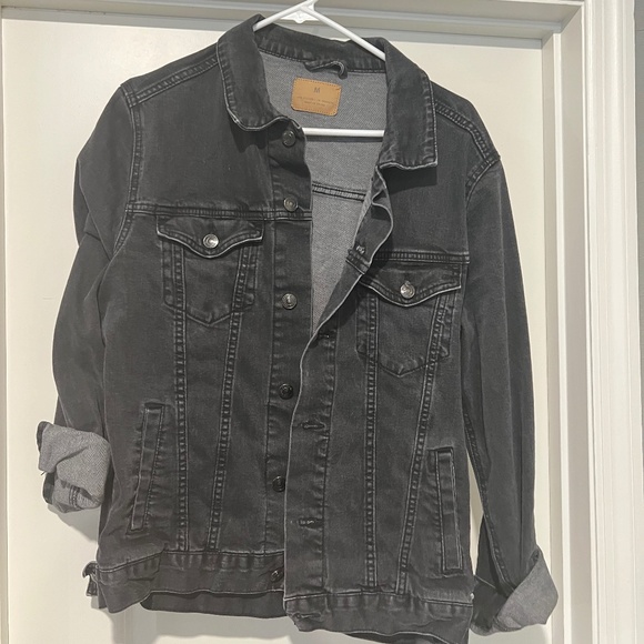 Threadfast unisex size medium black denim jacket - Picture 1 of 4